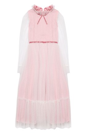 Детское платье DESIGNERS CAT розового цвета по цене 38150 руб., арт. 100000K01000951/10A-12A | Фото 1 Детское платье DESIGNERS CAT розового цвета, арт. 100000K01000951/10A-12A | Фото 1 (Рукава: Длинные; Материал внешний: Синтетический материал; Материал подклада: Хлопок; Случай: Вечерний)