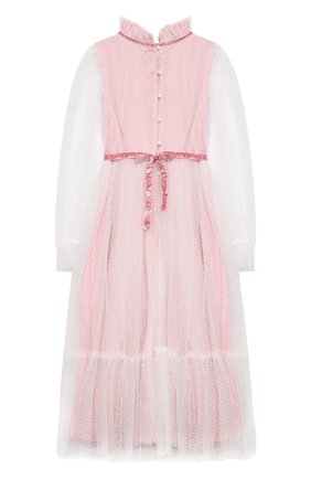 Детское платье DESIGNERS CAT розового цвета по цене 38150 руб., арт. 100000K01000951/10A-12A | Фото 2 Детское платье DESIGNERS CAT розового цвета, арт. 100000K01000951/10A-12A | Фото 2 (Рукава: Длинные; Материал внешний: Синтетический материал; Материал подклада: Хлопок; Случай: Вечерний)