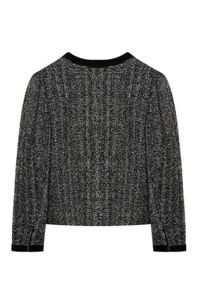 Детский твидовый жакет DESIGNERS CAT черного цвета по цене 26200 руб., арт. 100000K01000942/10A-12A | Фото 2 Детский твидовый жакет DESIGNERS CAT черного цвета, арт. 100000K01000942/10A-12A | Фото 2 (Материал внешний: Вискоза, Синтетический материал, Хлопок; Материал подклада: Хлопок; Рукава: Длинные; Девочки Кросс-КТ: Жакет-одежда)