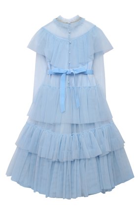 Детское платье DESIGNERS CAT голубого цвета по цене 37500 руб., арт. 100000K01000637/4A-8A | Фото 2 Детское платье DESIGNERS CAT голубого цвета, арт. 100000K01000637/4A-8A | Фото 2 (Материал внешний: Синтетический материал; Материал подклада: Хлопок; Случай: Вечерний; Рукава: Длинные)