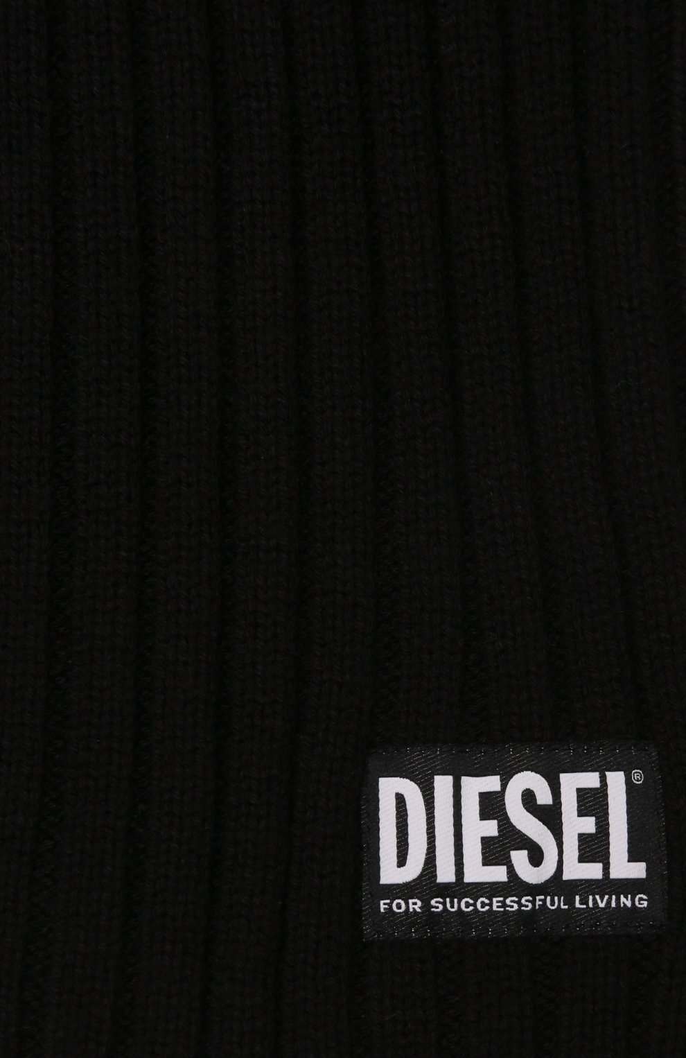 Детский шарф-снуд из шерсти и хлопка DIESEL черного цвета, арт. J00221-KYASM | Фото 3 (Материал: Текстиль, Шерсть, Хлопок)