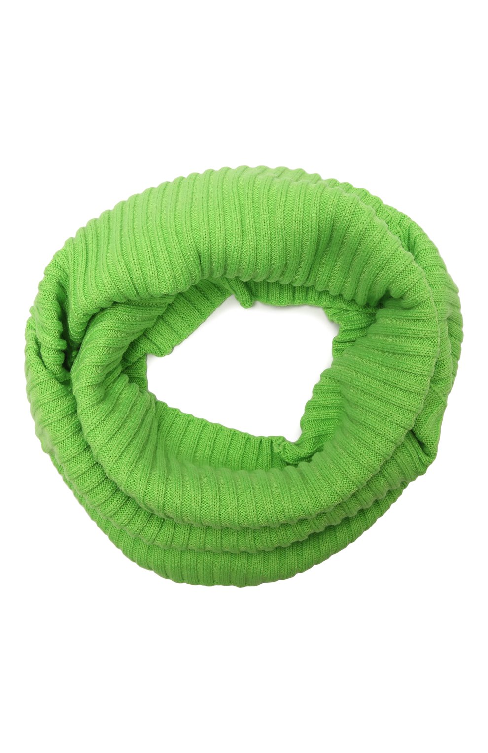 Детский шарф-снуд из шерсти и хлопка DIESEL зеленого цвета, арт. J00221-KYASM | Фото 1 (Материал: Текстиль, Шерсть, Хлопок)