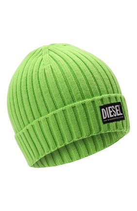 Детского шапка из шерсти и хлопка DIESEL зеленого цвета по цене 3915 руб., арт. J00219-KYASM | Фото 1 Детского шапка из шерсти и хлопка DIESEL зеленого цвета, арт. J00219-KYASM | Фото 1 (Материал: Текстиль, Шерсть, Хлопок)