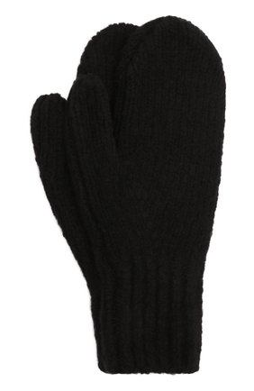 Детские варежки из шерсти и шелка ACNE STUDIOS черного цвета, арт. C80097/W | Фото 1 (Материал: Шерсть, Текстиль; Женское Кросс-КТ: варежки)