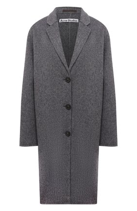 Женское шерстяное пальто ACNE STUDIOS серого цвета по цене 89950 руб., арт. A90411 | Фото 1 Женское шерстяное пальто ACNE STUDIOS серого цвета, арт. A90411 | Фото 1 (Рукава: Длинные; Материал внешний: Шерсть; Длина (верхняя одежда): До колена; Стили: Кэжуэл; 1-2-бортные: Однобортные)