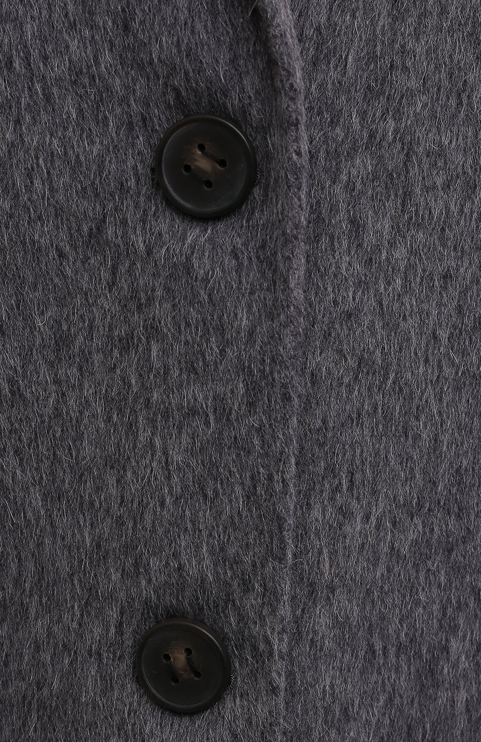 Женское шерстяное пальто ACNE STUDIOS серого цвета, арт. A90411 | Фото 5 (Материал внешний: Шерсть; Рукава: Длинные; Длина (верхняя одежда): До колена; 1-2-бортные: Однобортные; Стили: Кэжуэл)
