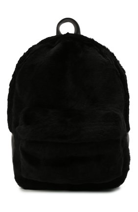 Женский рюкзак YVES SALOMON черного цвета, арт. 22WAA305XXLALB | Фото 1 (Размер: large; Материал: Натуральный мех; Стили: Кэжуэл)