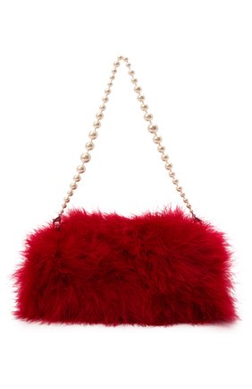 Женская сумка DRIES VAN NOTEN красного цвета, арт. 212-011514-800 | Фото 1 (Материал: Текстиль; Размер: small; Женское Кросс-КТ: Вечерняя сумка; Сумки-технические: Сумки-шопперы)