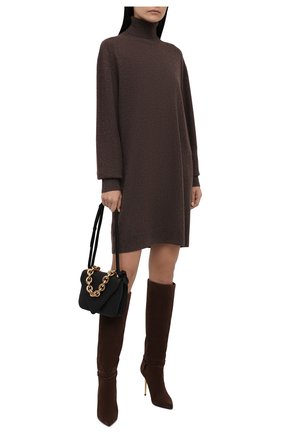 Женское кашемировое платье DRIES VAN NOTEN коричневого цвета по цене 83500 руб., арт. 212-011244-3701 | Фото 2 Женское кашемировое платье DRIES VAN NOTEN коричневого цвета, арт. 212-011244-3701 | Фото 2 (Материал внешний: Шерсть, Кашемир; Длина Ж (юбки, платья, шорты): Мини; Рукава: Длинные; Стили: Кэжуэл; Случай: Повседневный; Кросс-КТ: Трикотаж; Женское Кросс-КТ: Платье-одежда)