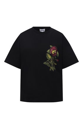 Женская хлопковая футболка KENZO черного цвета по цене 15150 руб., арт. FB62TS6944SB | Фото 1 Женская хлопковая футболка KENZO черного цвета, арт. FB62TS6944SB | Фото 1 (Длина (для топов): Стандартные; Материал внешний: Хлопок; Рукава: Короткие; Стили: Спорт-шик; Принт: С принтом; Женское Кросс-КТ: Футболка-одежда)