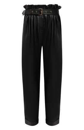 Женские кожаные брюки BALMAIN черного цвета по цене 289000 руб., арт. WF0QJ005/L184 | Фото 1 Женские кожаные брюки BALMAIN черного цвета, арт. WF0QJ005/L184 | Фото 1 (Материал подклада: Вискоза; Длина (брюки, джинсы): Стандартные; Стили: Гламурный; Женское Кросс-КТ: Брюки-одежда; Силуэт Ж (брюки и джинсы): Прямые)