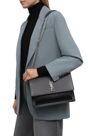 Женская сумка sunset large SAINT LAURENT черного цвета по цене 173500 руб., арт. 498779/H3Z0N | Фото 2 Женская сумка sunset large SAINT LAURENT черного цвета, арт. 498779/H3Z0N | Фото 2 (Размер: large; Материал: Натуральная кожа; Сумки-технические: Сумки через плечо)