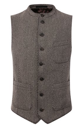 Мужской жилет GIORGIO ARMANI коричневого цвета по цене 86050 руб., арт. 1WGGK02I/T02RT | Фото 1 Мужской жилет GIORGIO ARMANI коричневого цвета, арт. 1WGGK02I/T02RT | Фото 1 (Материал внешний: Шерсть; Материал подклада: Синтетический материал; Длина (верхняя одежда): Короткие; Мужское Кросс-КТ: Жилет-классика; Стили: Кэжуэл)