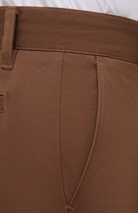 Мужские хлопковые брюки BURBERRY светло-коричневого цвета, арт. 8044294 | Фото 5 (Длина (брюки, джинсы): Стандартные; Случай: Повседневный; Материал внешний: Хлопок; Стили: Кэжуэл)
