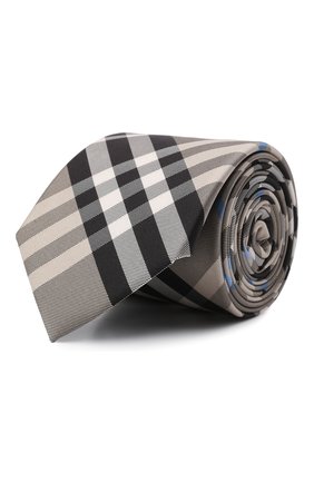 Мужской шелковый галстук BURBERRY бежевого цвета, арт. 8041575 | Фото 1 (Материал: Текстиль, Шелк; Принт: С принтом)