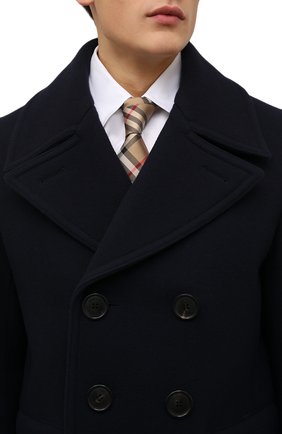 Мужской шелковый галстук BURBERRY бежевого цвета, арт. 8011693 | Фото 2 (Материал: Текстиль, Шелк; Принт: С принтом)
