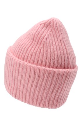 Мужская шерстяная шапка ACNE STUDIOS розового цвета, арт. C40135/M | Фото 2 (Материал: Шерсть, Текстиль; Кросс-КТ: Трикотаж)