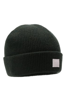 Мужская шерстяная шапка ACNE STUDIOS темно-зеленого цвета, арт. C40134/M | Фото 1 (Материал: Шерсть, Текстиль; Кросс-КТ: Трикотаж)