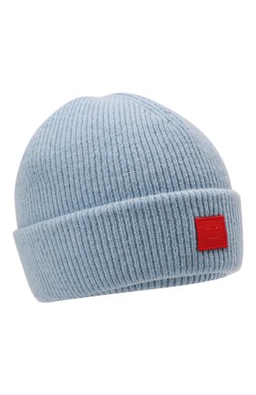 Мужская шерстяная шапка ACNE STUDIOS голубого цвета, арт. C40132/M | Фото 1 (Материал: Шерсть, Текстиль; Кросс-КТ: Трикотаж)