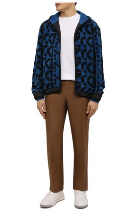 Мужская куртка kenzo sport KENZO синего цвета, арт. FB65BL7634MR | Фото 2 (Материал внешний: Синтетический материал; Рукава: Длинные; Длина (верхняя одежда): Короткие; Материал подклада: Синтетический материал; Кросс-КТ: Куртка; Мужское Кросс-КТ: утепленные куртки)
