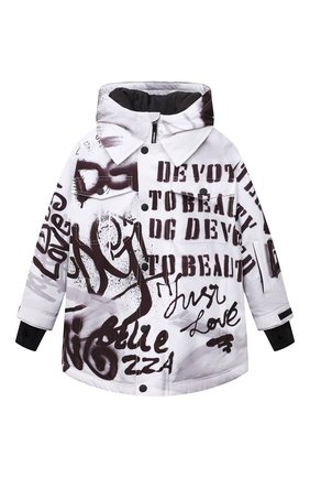 Детского парка DOLCE & GABBANA черно-белого цвета по цене 63500 руб., арт. L4JC13/G7A6V/2-6 | Фото 1 Детского парка DOLCE & GABBANA черно-белого цвета, арт. L4JC13/G7A6V/2-6 | Фото 1 (Рукава: Длинные; Материал подклада: Синтетический материал; Материал внешний: Синтетический материал; Мальчики Кросс-КТ: парка-верхняя одежда)