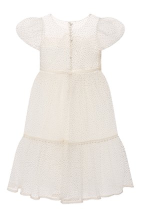 Детское платье DESIGNERS CAT белого цвета по цене 41950 руб., арт. 100000K01000948/2A-3A | Фото 2 Детское платье DESIGNERS CAT белого цвета, арт. 100000K01000948/2A-3A | Фото 2 (Материал внешний: Синтетический материал; Рукава: Короткие; Материал подклада: Хлопок; Девочки Кросс-КТ: Платье-одежда; Случай: Вечерний)