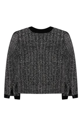 Детский твидовый жакет DESIGNERS CAT черного цвета по цене 23300 руб., арт. 100000K01000942/4A-8A | Фото 2 Детский твидовый жакет DESIGNERS CAT черного цвета, арт. 100000K01000942/4A-8A | Фото 2 (Материал внешний: Синтетический материал, Вискоза, Хлопок; Материал подклада: Хлопок; Рукава: Длинные; Девочки Кросс-КТ: Жакет-одежда)