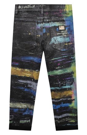 Детские джинсы DOLCE & GABBANA разноцветного цвета по цене 42200 руб., арт. L42F43/LD993/8-14 | Фото 2 Детские джинсы DOLCE & GABBANA разноцветного цвета, арт. L42F43/LD993/8-14 | Фото 2 (Материал внешний: Хлопок)