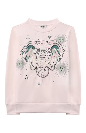 Детский свитшот KENZO светло-розового цвета по цене 19950 руб., арт. K15141 | Фото 1 Детский свитшот KENZO светло-розового цвета, арт. K15141 | Фото 1 (Рукава: Длинные; Материал внешний: Синтетический материал; Девочки Кросс-КТ: Свитшот-одежда; Ростовка одежда: 10 - 11 лет | 140 - 146см, 12 лет | 152 см, 3 года | 98 см, 4 года | 104 см, 5 лет | 110 см, 6 лет | 116 см, 8 лет | 128 см)