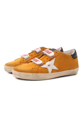 Детские замшевые кеды superstar GOLDEN GOOSE DELUXE BRAND желтого цвета по цене 22200 руб., арт. GYF00111.F001977 | Фото 1 Детские замшевые кеды superstar GOLDEN GOOSE DELUXE BRAND желтого цвета, арт. GYF00111.F001977 | Фото 1 (Материал внутренний: Натуральная кожа)