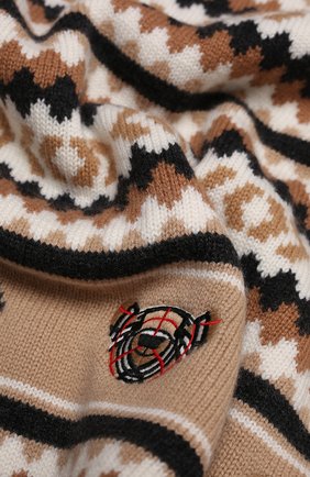 Детского шерстяное одеяло BURBERRY бежевого цвета, арт. 8045114 | Фото 2 (Материал: Шерсть, Текстиль)