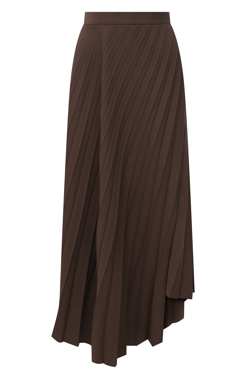Женская плиссированная юбка BALENCIAGA коричневого цвета, арт. 675570/TG014 | Фото 1 (Стили: Гламурный; Женское Кросс-КТ: юбка-плиссе, Юбка-одежда; Материал внешний: Синтетический материал; Длина Ж (юбки, платья, шорты): Миди)