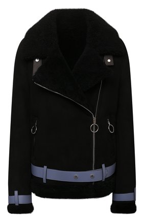 Женская дубленка из овчины OFF-WHITE черного цвета по цене 247000 руб., арт. 0WJA054F21LEA001 | Фото 1 Женская дубленка из овчины OFF-WHITE черного цвета, арт. 0WJA054F21LEA001 | Фото 1 (Материал внешний: Натуральный мех; Рукава: Длинные; Длина (верхняя одежда): Короткие; Стили: Гламурный; Женское Кросс-КТ: Мех)