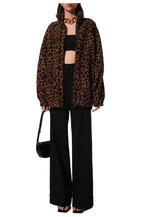 Женская куртка BALENCIAGA леопардового цвета, арт. 678409/TLLG8 | Фото 2 (Материал подклада: Синтетический материал; Материал внешний: Синтетический материал; Длина (верхняя одежда): До середины бедра; Рукава: Длинные; Стили: Спорт-шик; Кросс-КТ: Куртка)