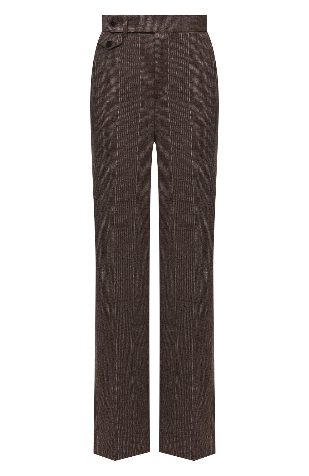 Женские шерстяные брюки RALPH LAUREN коричневого цвета, арт. 290858182 | Фото 1 (Длина (брюки, джинсы): Удлиненные; Силуэт Ж (брюки и джинсы): Широкие; Материал внешний: Шерсть; Женское Кросс-КТ: Брюки-одежда; Региональные ограничения белый список (Axapta Mercury): RU; Стили: Спорт-шик)