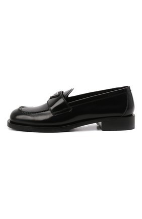 Женские кожаные лоферы PRADA черного цвета по цене 69000 руб., арт. 1D238M-P39-F0002-020 | Фото 2 Женские кожаные лоферы PRADA черного цвета, арт. 1D238M-P39-F0002-020 | Фото 2 (Подошва: Плоская)