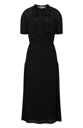 Женское платье PRADA черного цвета по цене 195000 руб., арт. P3G00-1ZZR-F0002-212 | Фото 1 Женское платье PRADA черного цвета, арт. P3G00-1ZZR-F0002-212 | Фото 1 (Материал внешний: Вискоза; Стили: Гламурный; Женское Кросс-КТ: Платье-одежда; Рукава: Короткие; Длина Ж (юбки, платья, шорты): До колена)