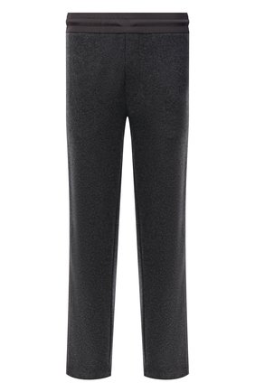 Мужские шерстяные брюки MONCLER серого цвета, арт. G2-091-8H000-15-595HL | Фото 1 (Материал внешний: Шерсть; Случай: Повседневный; Стили: Спорт-шик; Длина (брюки, джинсы): Стандартные)