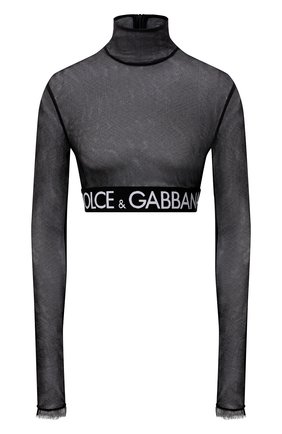Женский топ DOLCE & GABBANA черного цвета по цене 52550 руб., арт. F8N63T/FLEAA | Фото 1 Женский топ DOLCE & GABBANA черного цвета, арт. F8N63T/FLEAA | Фото 1 (Материал внешний: Хлопок; Длина (для топов): Укороченные; Рукава: Длинные; Стили: Гламурный)