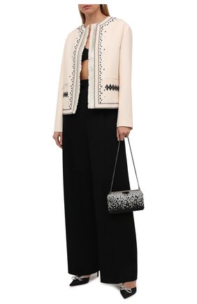 Женский жакет из шерсти и шелка VALENTINO кремвого цвета по цене 433500 руб., арт. WB3CE2781CF | Фото 2 Женский жакет из шерсти и шелка VALENTINO кремвого цвета, арт. WB3CE2781CF | Фото 2 (Рукава: Длинные; Материал внешний: Шерсть, Шелк; Материал подклада: Синтетический материал; Длина (для топов): Стандартные; Стили: Гламурный; Случай: Вечерний; 1-2-бортные: Однобортные; Женское Кросс-КТ: Жакет-одежда)