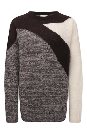 Женский шерстяной свитер DRIES VAN NOTEN коричневого цвета по цене 44900 руб., арт. 212-011296-3720 | Фото 1 Женский шерстяной свитер DRIES VAN NOTEN коричневого цвета, арт. 212-011296-3720 | Фото 1 (Материал внешний: Синтетический материал, Шерсть; Стили: Кэжуэл; Женское Кросс-КТ: Свитер-одежда; Длина (для топов): Стандартные, Удлиненные; Рукава: Длинные)