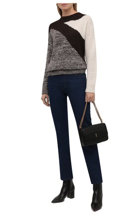 Женский шерстяной свитер DRIES VAN NOTEN коричневого цвета по цене 44900 руб., арт. 212-011296-3720 | Фото 2 Женский шерстяной свитер DRIES VAN NOTEN коричневого цвета, арт. 212-011296-3720 | Фото 2 (Материал внешний: Синтетический материал, Шерсть; Стили: Кэжуэл; Женское Кросс-КТ: Свитер-одежда; Длина (для топов): Стандартные, Удлиненные; Рукава: Длинные)
