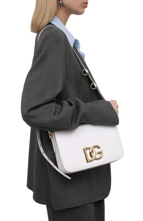 Женская сумка 3.5 DOLCE & GABBANA белого цвета по цене 126000 руб., арт. BB7077/AW576 | Фото 2 Женская сумка 3.5 DOLCE & GABBANA белого цвета, арт. BB7077/AW576 | Фото 2 (Материал: Натуральная кожа; Размер: small; Сумки-технические: Сумки через плечо; Ремень/цепочка: На ремешке)