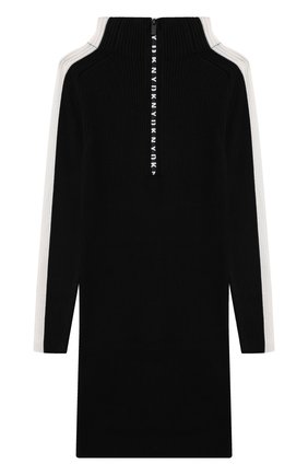 Детское платье из вискозы DKNY черного цвета по цене 12950 руб., арт. D32808 | Фото 1 Детское платье из вискозы DKNY черного цвета, арт. D32808 | Фото 1 (Рукава: Длинные; Материал внешний: Вискоза)