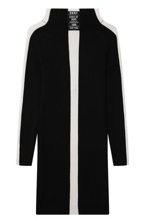 Детское платье из вискозы DKNY черного цвета по цене 12950 руб., арт. D32808 | Фото 2 Детское платье из вискозы DKNY черного цвета, арт. D32808 | Фото 2 (Рукава: Длинные; Материал внешний: Вискоза)