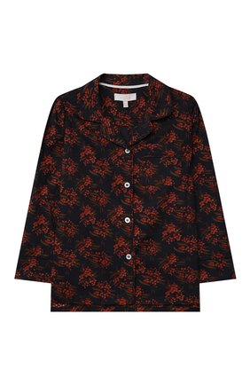 Детская хлопковая пижама LITTLE YOLKE черного цвета по цене 8995 руб., арт. AW21-12C-MI-BL | Фото 2 Детская хлопковая пижама LITTLE YOLKE черного цвета, арт. AW21-12C-MI-BL | Фото 2 (Материал внешний: Хлопок; Рукава: Длинные)
