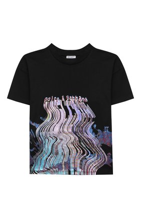 Детская хлопковая футболка DOLCE & GABBANA черного цвета по цене 20900 руб., арт. L4JTDE/G7BMF/8-14 | Фото 1 Детская хлопковая футболка DOLCE & GABBANA черного цвета, арт. L4JTDE/G7BMF/8-14 | Фото 1 (Материал внешний: Хлопок; Рукава: Короткие)