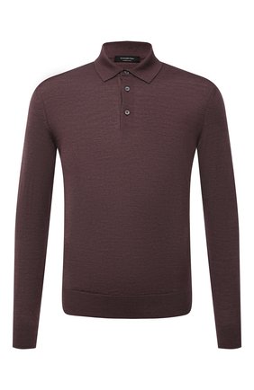Мужское поло из кашемира и шелка ERMENEGILDO ZEGNA бордового цвета по цене 74550 руб., арт. UYJ00/132 | Фото 1 Мужское поло из кашемира и шелка ERMENEGILDO ZEGNA бордового цвета, арт. UYJ00/132 | Фото 1 (Материал внешний: Кашемир, Шелк, Шерсть; Застежка: Пуговицы; Кросс-КТ: Трикотаж; Рукава: Длинные; Длина (для топов): Стандартные)