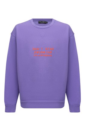 Мужской хлопковый свитшот DOLCE & GABBANA сиреневого цвета по цене 62100 руб., арт. G9WK9T/FU77G | Фото 1 Мужской хлопковый свитшот DOLCE & GABBANA сиреневого цвета, арт. G9WK9T/FU77G | Фото 1 (Длина (для топов): Стандартные; Материал внешний: Хлопок; Рукава: Длинные; Мужское Кросс-КТ: свитшот-одежда; Принт: С принтом; Стили: Спорт-шик)