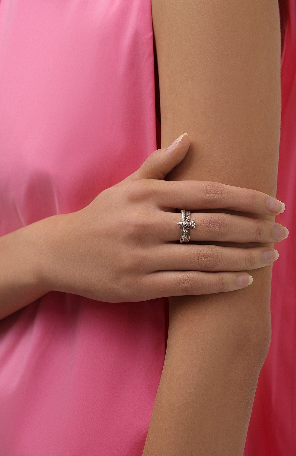 Женское кольцо орел DZHANELLI серебряного цвета, арт. 50/037 | Фото 2 (Материал: Серебро)